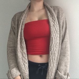 Karen Scott Tan Cardigan